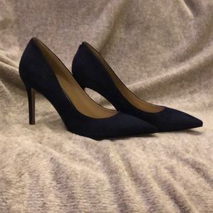 Sam Edelman - Hazel, Navy Suede 4 inch Pumps